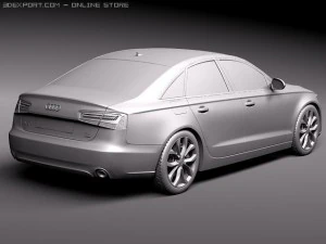 Audi A6 Sedan 2012-2015 3D Model