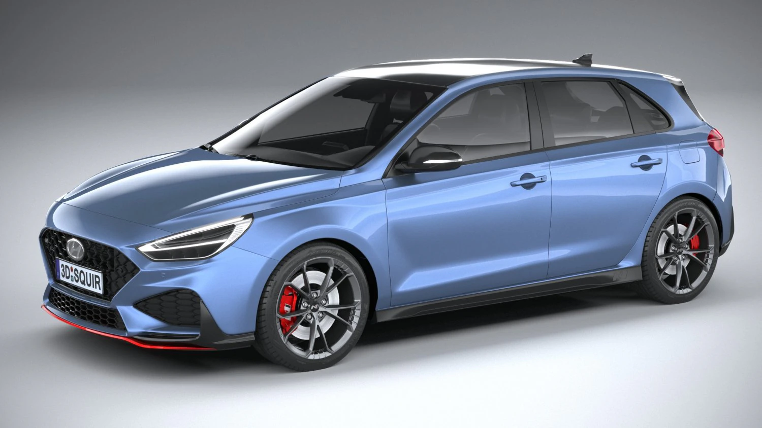 Hyundai i30 N 2021 3D Model .c4d .max .obj .3ds .fbx .stl .blend