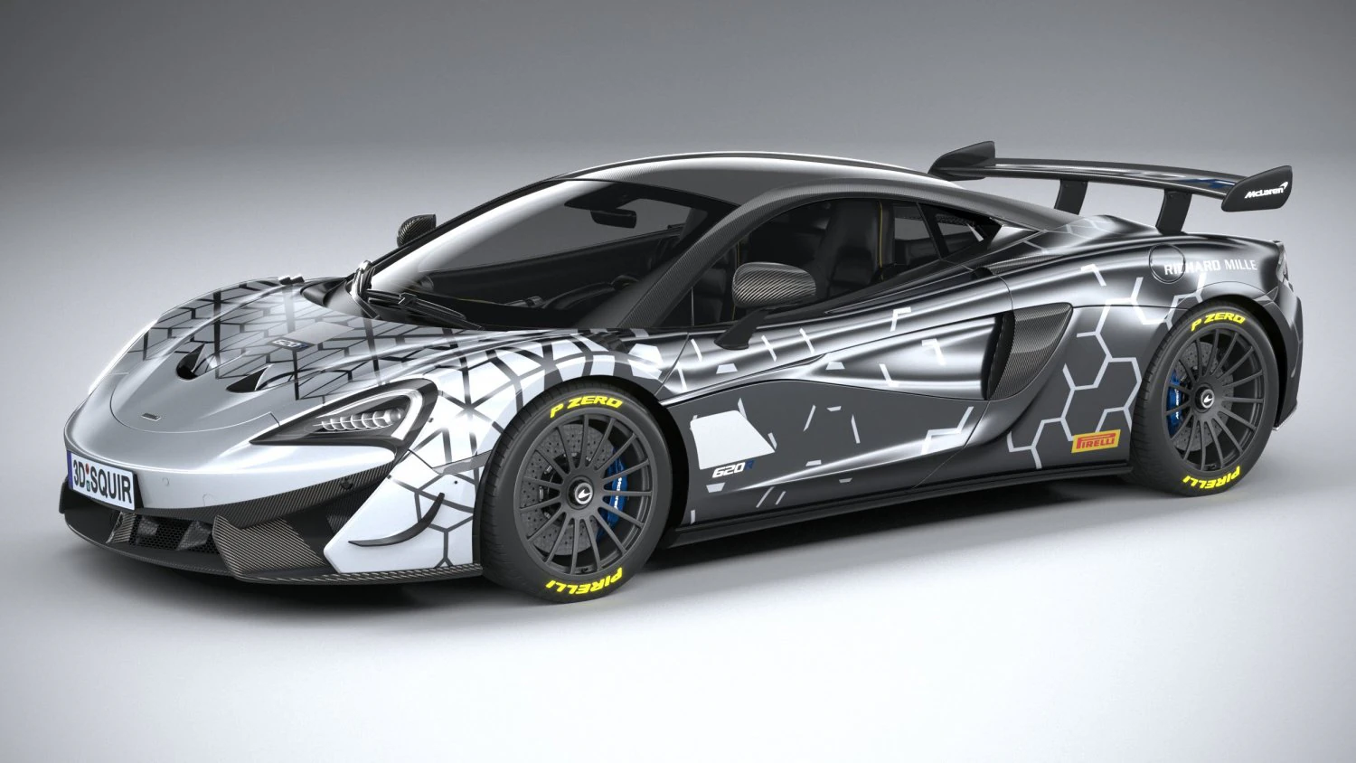 Mclaren 620R 2020 3D Model .c4d .max .obj .3ds .fbx .stl .blend
