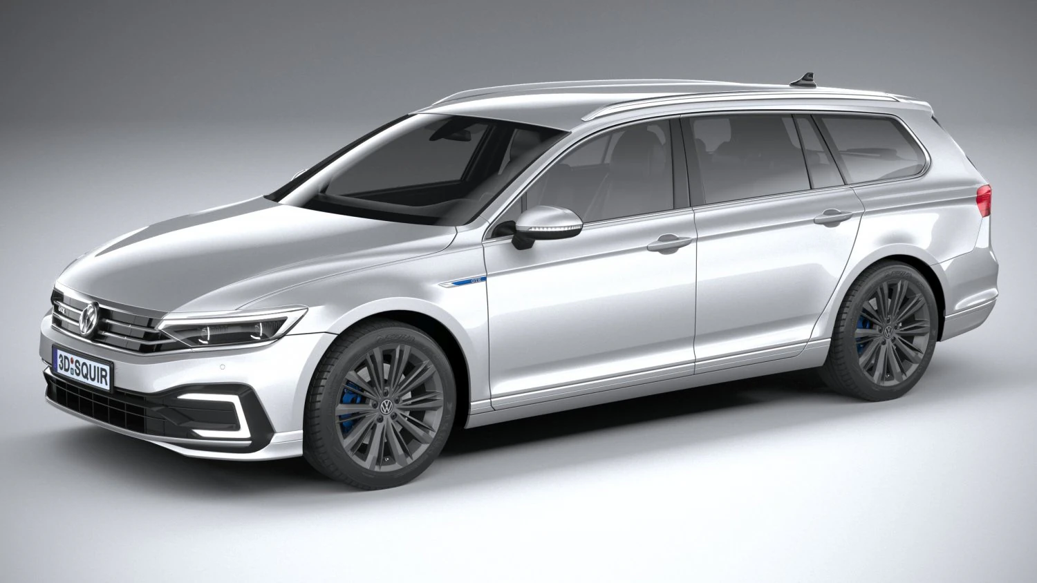 Volkswagen Passat Variant GTE 2020 3D Model .c4d .max .obj .3ds .fbx .stl .blend