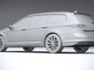 Volkswagen Passat Variant GTE 2020 3D मॉडल