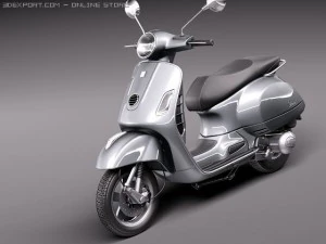 Vespa GTS 300 Super 2011 3D Model