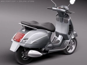 Vespa GTS 300 Super 2011 3D Model