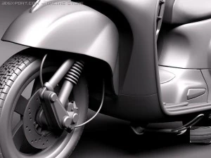 Vespa GTS 300 Super 2011 3D Model