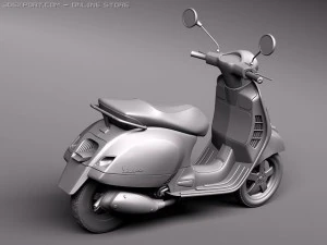 Vespa GTS 300 Super 2011 3D Model