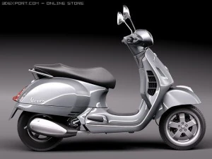 Vespa GTS 300 Super 2011 3D Model