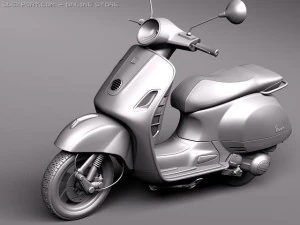 Vespa GTS 300 Super 2011 3D Model