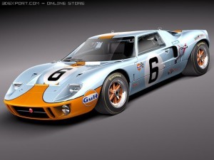 GT40 1963-1969 classic race car 3Dモデル