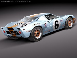 GT40 1963-1969 classic race car 3D Модель