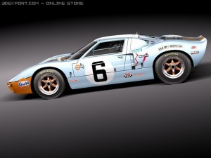 GT40 1963-1969 classic race car 3D Модель