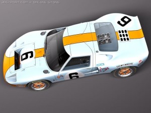 GT40 1963-1969 classic race car 3D Модель
