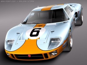 GT40 1963-1969 classic race car 3D Модель