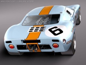 GT40 1963-1969 classic race car 3D Модель