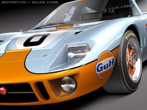 GT40 1963-1969 classic race car 3D Модель