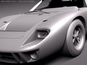GT40 1963-1969 classic race car 3D Модель