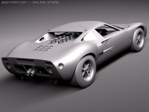 GT40 1963-1969 classic race car 3D Модель