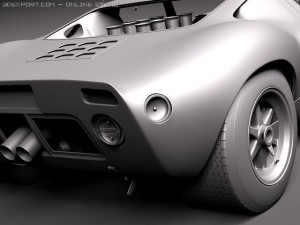 GT40 1963-1969 classic race car 3D Модель