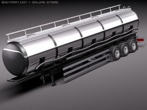 Tanker Trailer 3D Model