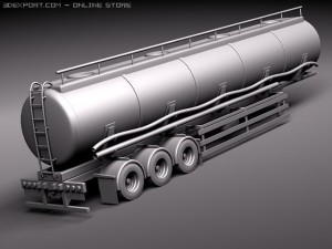 Tanker Trailer 3D Model