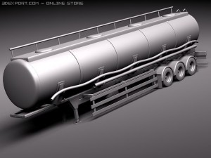 Tanker Trailer 3D Model