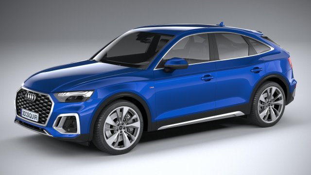 Audi Q5 Sportback S-line 2021 3D मॉडल .c4d .max .obj .3ds .fbx .stl .blend