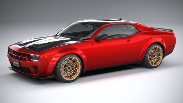 Generic Muscle Car 2021 3Dモデル .c4d .max .obj .3ds .fbx .stl .blend