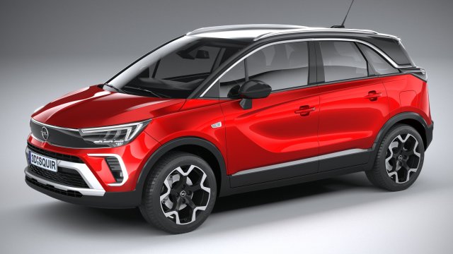 Opel Crossland 2021 3D Model .c4d .max .obj .3ds .fbx .stl .blend