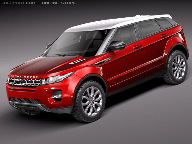 Range Rover Evoque 5-door 2012 3D Model .c4d .max .obj .3ds .fbx .stl .blend 
