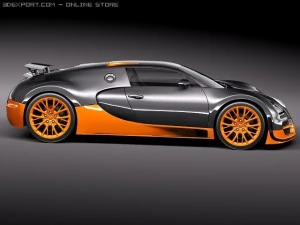 Bugatti Veyron Super Sport 2012 3D Model
