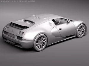 Bugatti Veyron Super Sport 2012 3D Model
