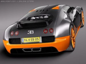 Bugatti Veyron Super Sport 2012 3D Model
