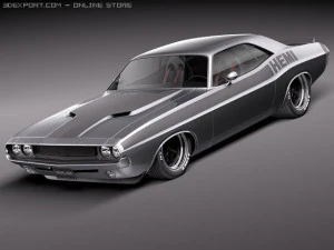 Dodge Challenger 1970 ProTouring Custom 3D Модель