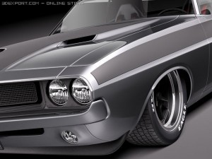 Dodge Challenger 1970 ProTouring Custom 3D Model