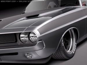 Dodge Challenger 1970 ProTouring Custom 3D Model