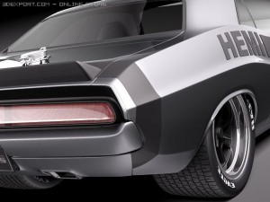 Dodge Challenger 1970 ProTouring Custom 3D Model