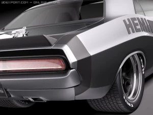 Dodge Challenger 1970 ProTouring Custom 3D Model