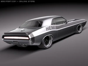 Dodge Challenger 1970 ProTouring Custom 3D Model