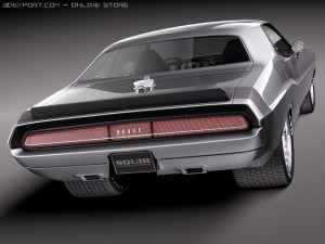 Dodge Challenger 1970 ProTouring Custom 3D Model