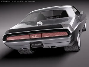 Dodge Challenger 1970 ProTouring Custom 3D Model