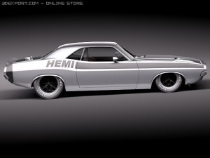 Dodge Challenger 1970 ProTouring Custom 3D Model