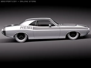 Dodge Challenger 1970 ProTouring Custom 3D Model