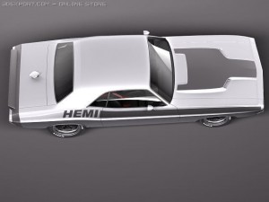 Dodge Challenger 1970 ProTouring Custom 3D Model