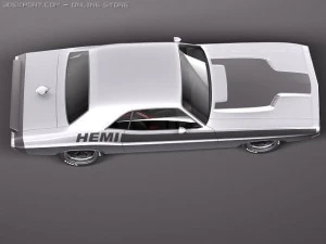 Dodge Challenger 1970 ProTouring Custom 3D Model