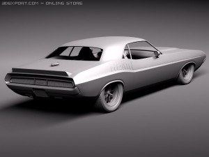 Dodge Challenger 1970 ProTouring Custom 3D Model