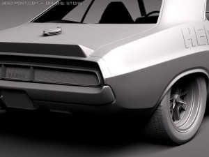 Dodge Challenger 1970 ProTouring Custom 3D Model