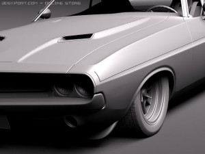 Dodge Challenger 1970 ProTouring Custom 3D Model