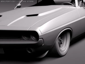 Dodge Challenger 1970 ProTouring Custom 3D Model