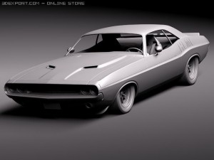 Dodge Challenger 1970 ProTouring Custom 3D Model