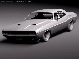 Dodge Challenger 1970 ProTouring Custom 3D Model