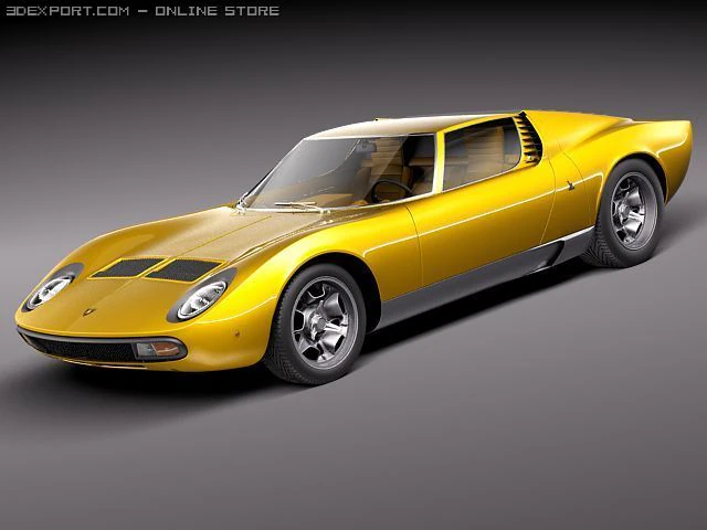Miura P400 SV 1966-1973 3D Model .c4d .max .obj .3ds .fbx .stl .blend 
